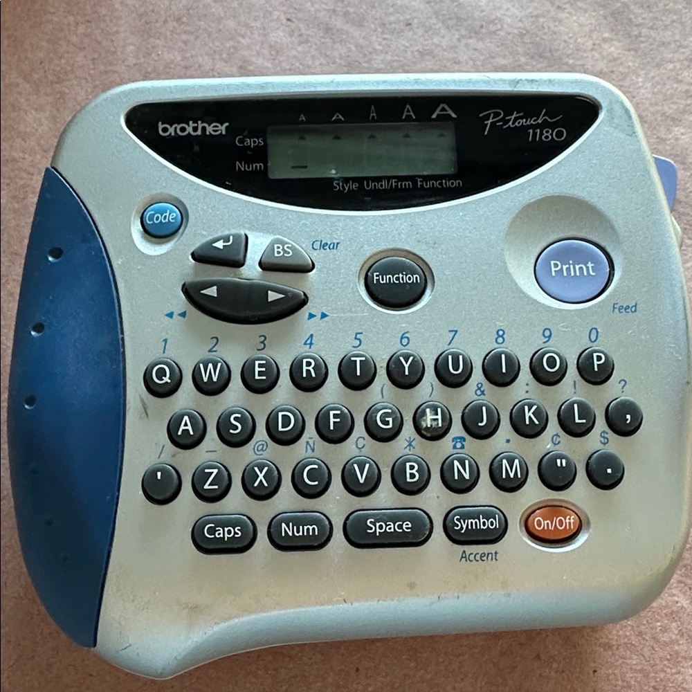 Brother P-touch 1180 Blue and Gray Label Maker